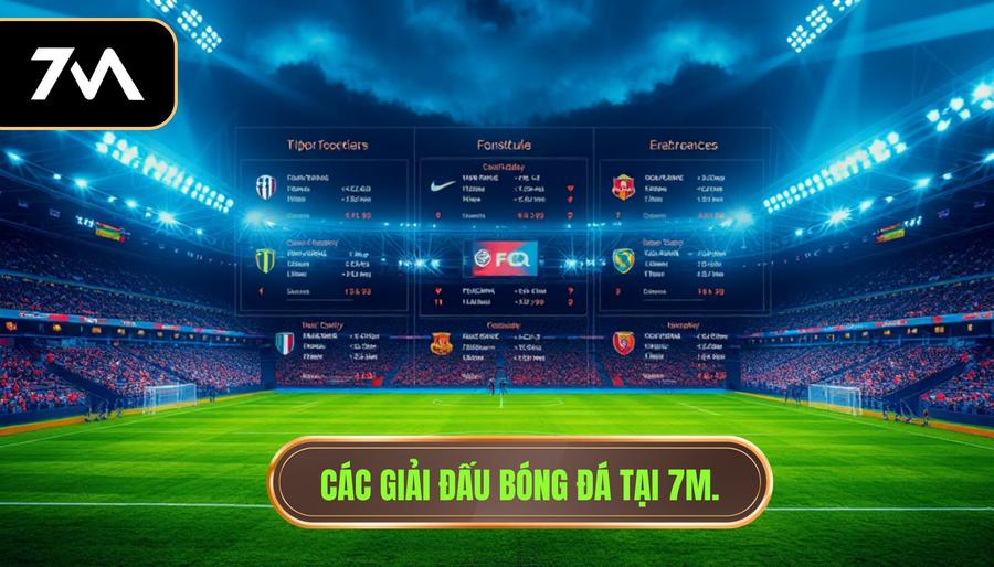 Các giải đấu bóng đá tại 7m.